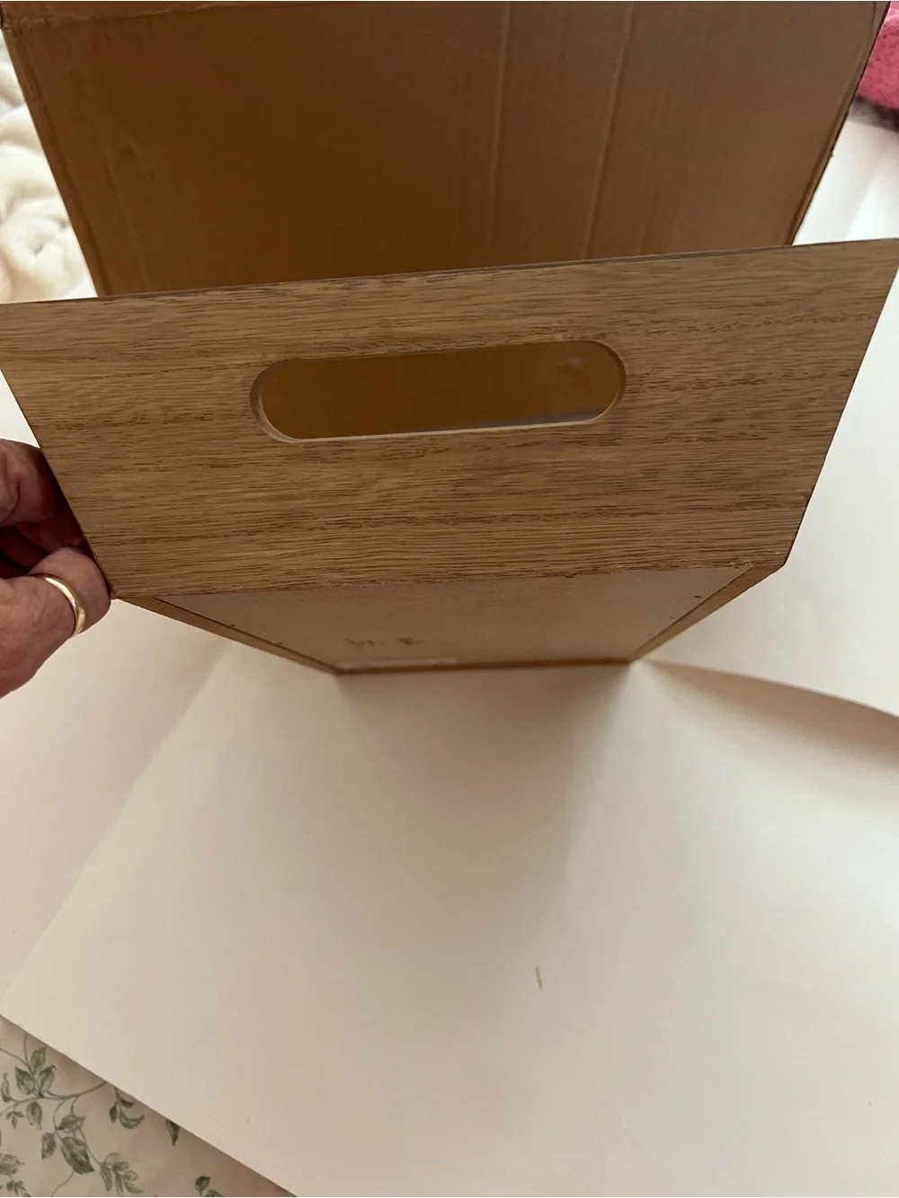 DaySpring Wooden Faithfulness Serving Tray - White Insert, Natural Wood New